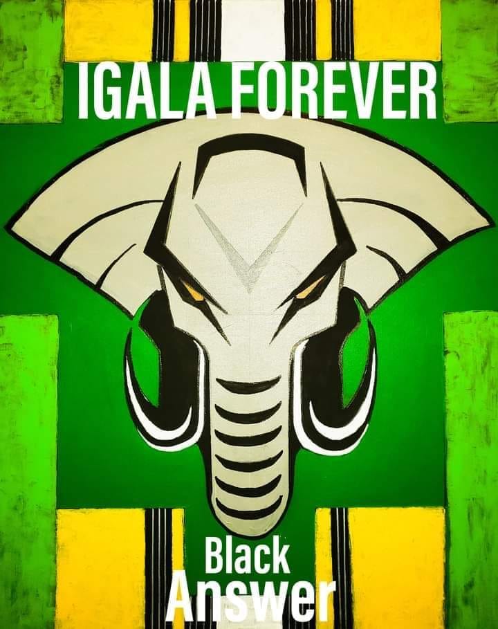 Emblema Igala Forever com elefante